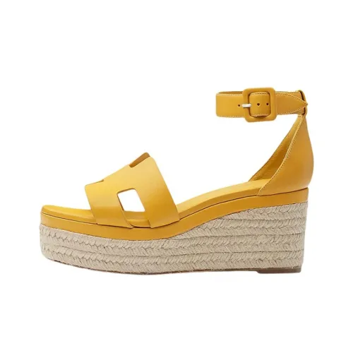 HERMES Strap Sandals Women's Yellow