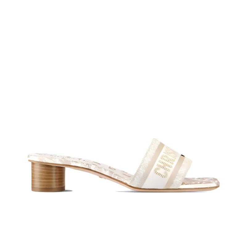 DIOR Dway Slide Slippers Women's White Gold-1