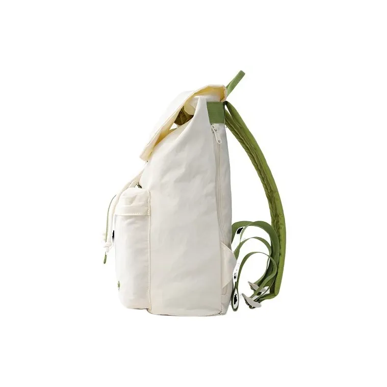 FION Fabric Backpack Regular Unisex Pearl White/Mint Green/Wilderness Black/Light Wisteria Purple-2