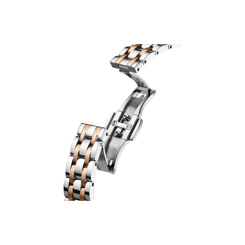POSCER Romantic Lover's Knot Small Round Watch Mechanical Movement Watch Women's Watch Silver Dial-1