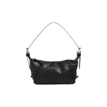 Carksky PU Shoulder Bag Regular Women's Black/Ecru