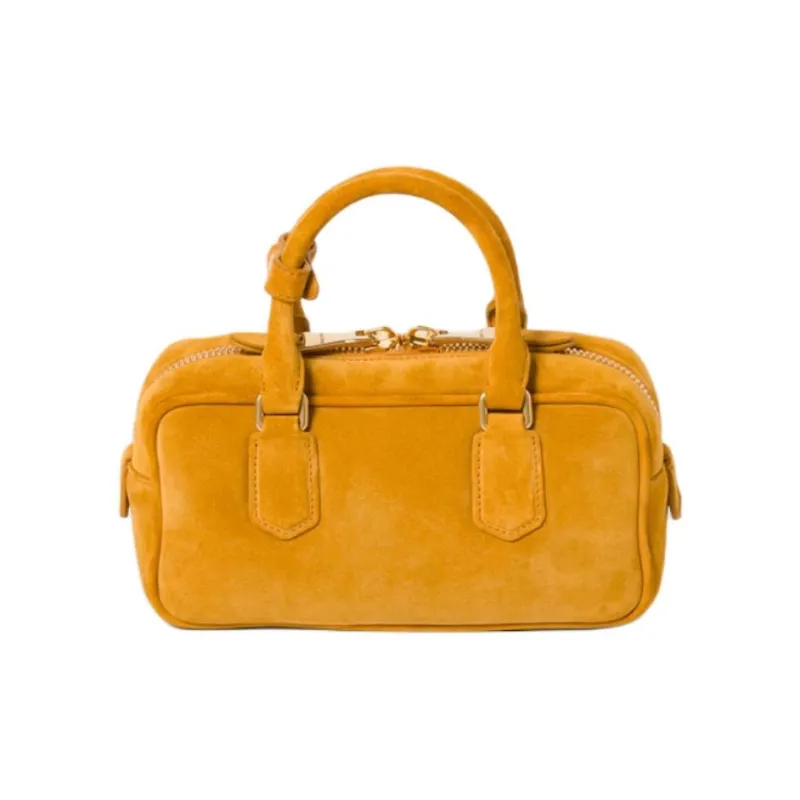 MIU MIU Arcadie Series Suede Shoulder Bag Crossbody Bag Handbag Women's Yellow-2