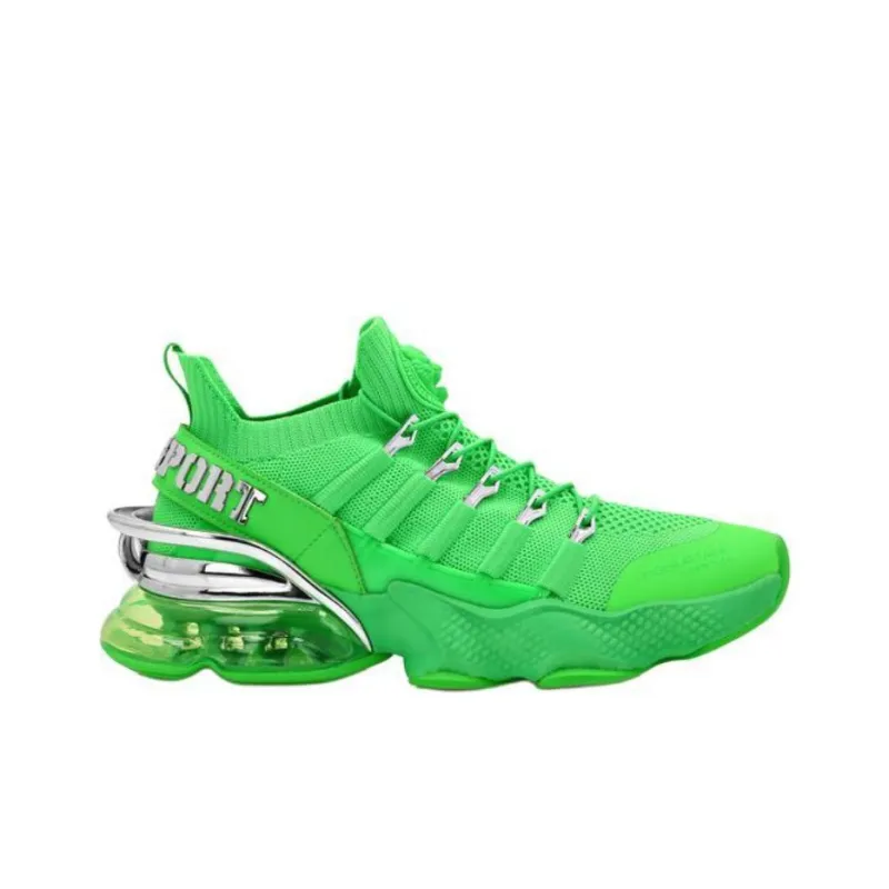 PLEIN SPORT Low Top Casual Shoes Unisex Green Fluorescent-1