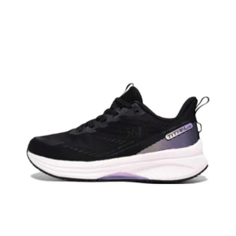 361° Anti-Slip Wear-Resistant Low-Top Running Shoes Women's Black Purple-0