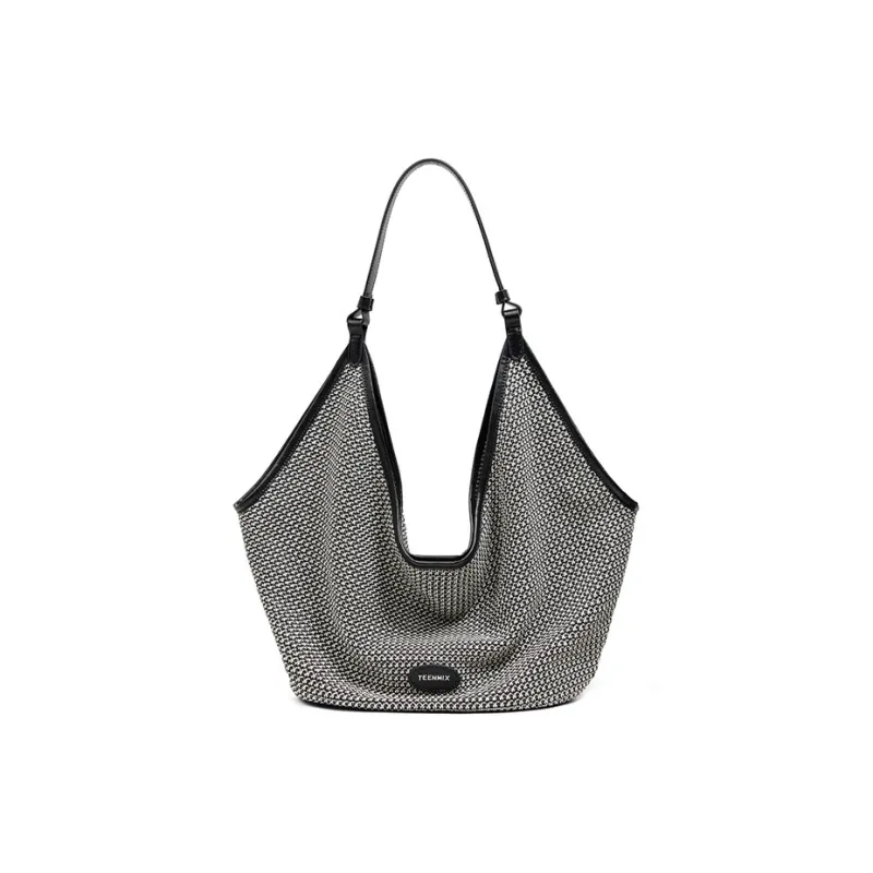 Teenmix PE Bonded Microfiber Synthetic Leather Tote Handbag, Shoulder Bag, Combo Bag Tubas Women's Brown/Black/Apricot-6