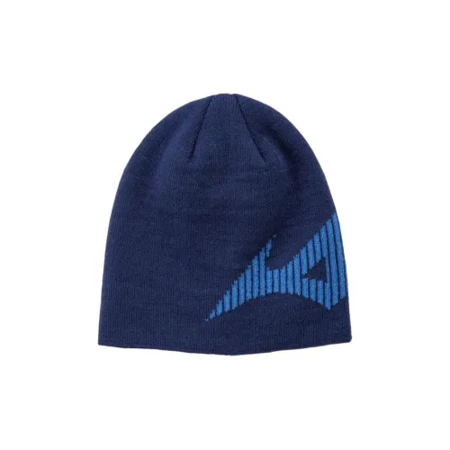 Mizuno Acrylic Polyester Synthetic Fiber Beanies Men's Blue