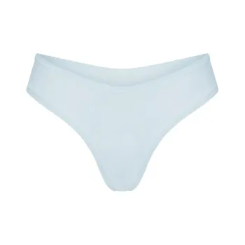 SKIMS COTTON JERSEY DIPPED THONG Underpants Women's 1 Pack OPAL/Opal