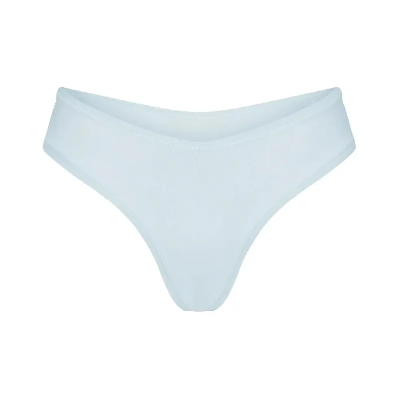 SKIMS COTTON JERSEY DIPPED THONG Underpants Women's 1 Pack OPAL/Opal-0