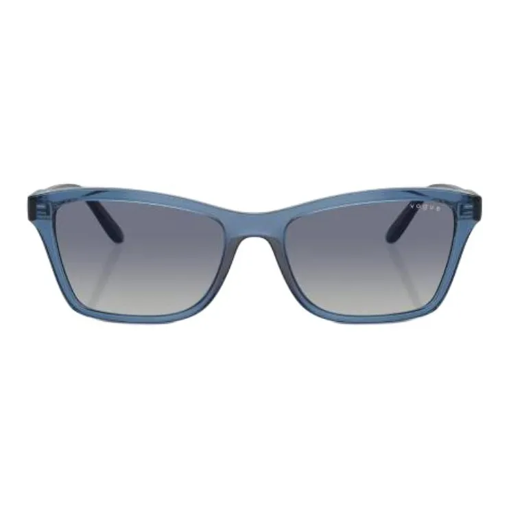 VOGUE Nylon Propionate Salt Rectangular Sunglasses Women's Blue-1