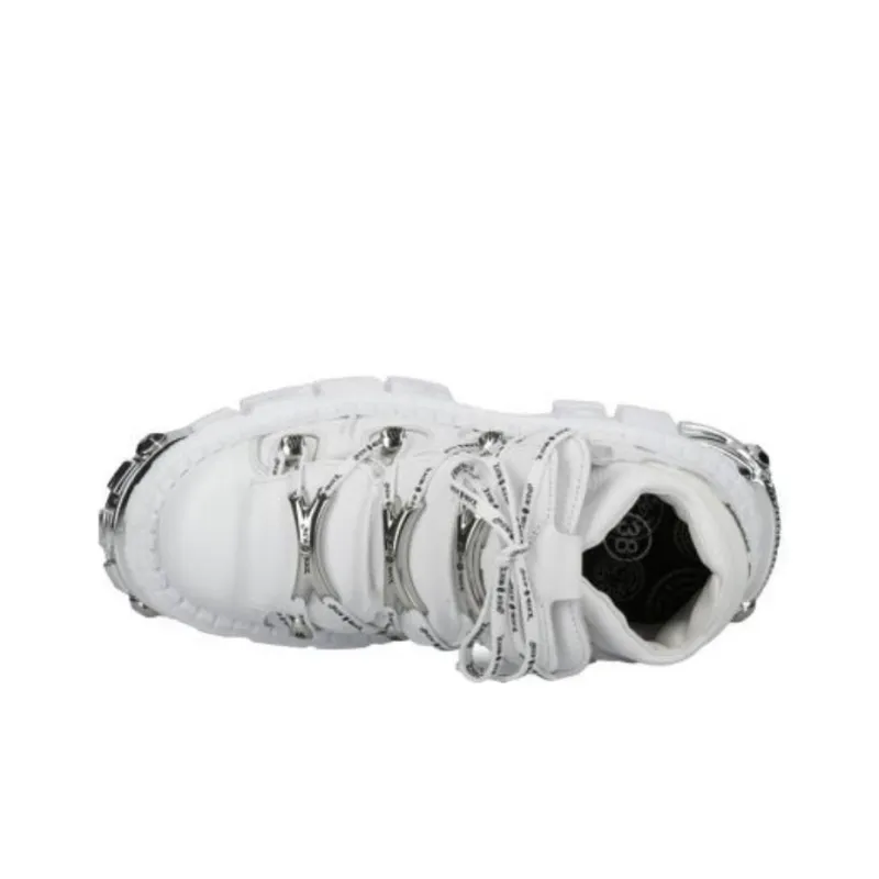 NEW ROCK Low Top Casual Shoes Unisex White-3