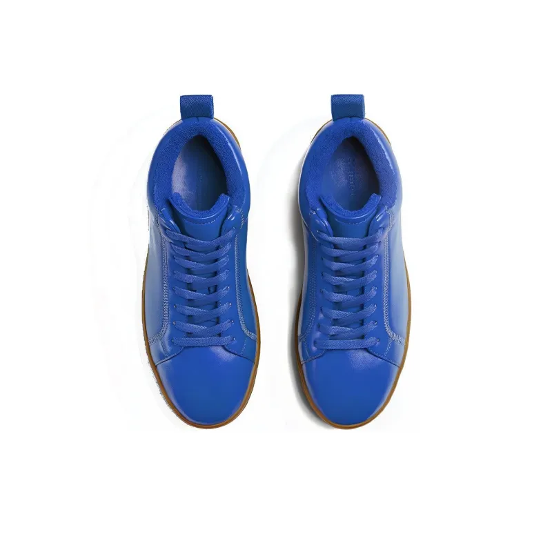 Bottega Veneta Quilt Stylish Skateboarding Shoes Men's Sea Blue-2