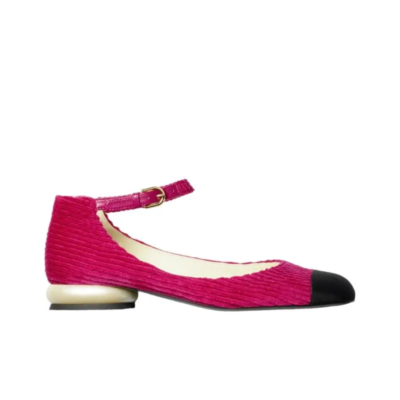 CHANEL Flat Shoes Women's Peach Pink-1