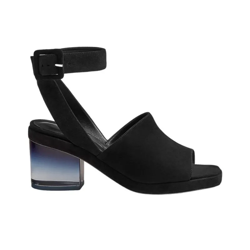 HERMES Flirt 60 Strap Sandals Women's Black-1