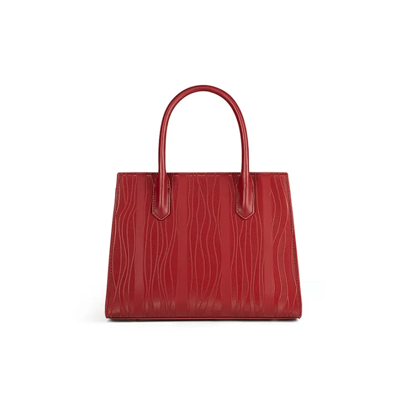 Vigno Synthetic Leather Shoulder Bag Crossbody Bag Handbag Regular Women's Red/Brown-2