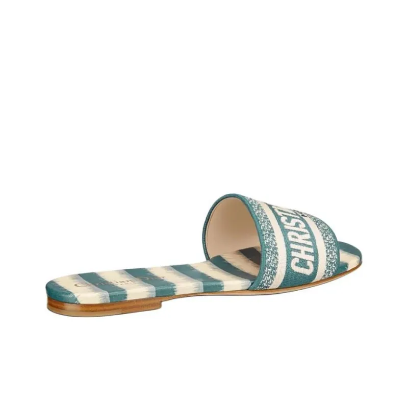 DIOR Dway Slide Deep Ocean Sandals Blue Women's-3