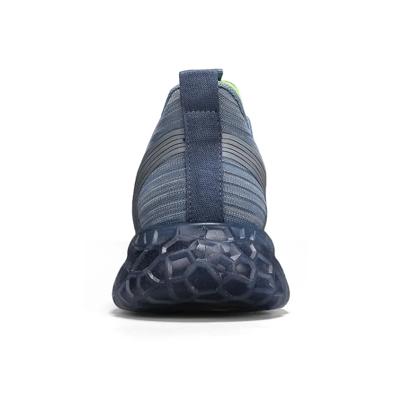 Warrior Cushioning, Abrasion Resistant, Slip Resistant Low Top Casual Running Shoes Men's Gray Blue-4