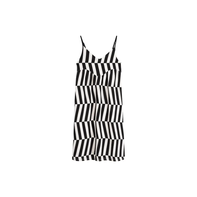 MIIOW Cool One Summer Series Nightgown Women's Black White-0