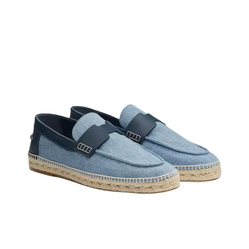 HERMES Trip Casual Shoes Men's Blue-2