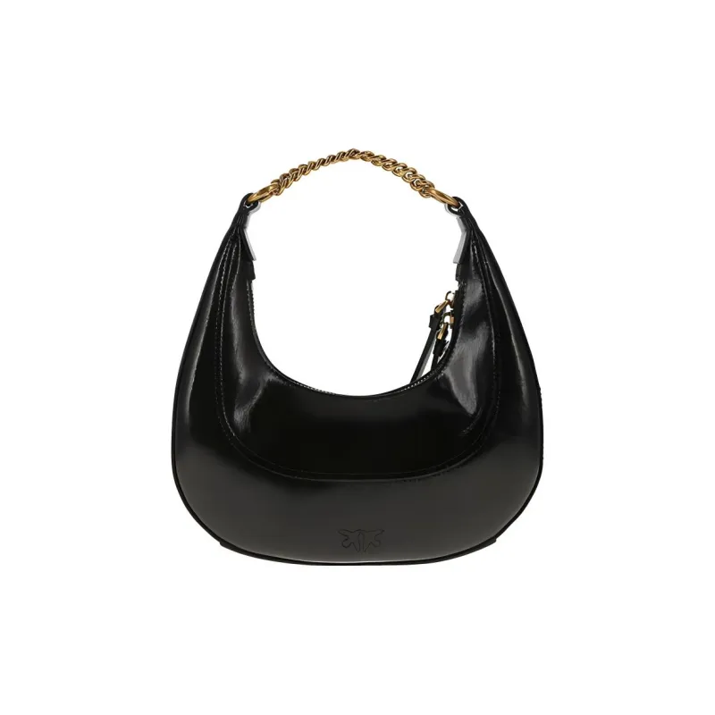 PINKO Cow Leather Handbag Women's Black-3