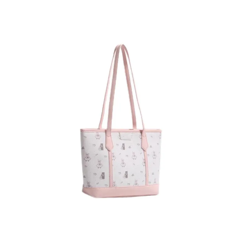 Carksky PU Tote Bag Shopping Bag Shoulder Bags Regular Women's Pink-1