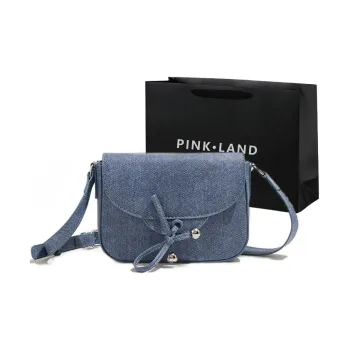 PINK·LAND Denim Crossbody Bag Regular Women's Denim Blue