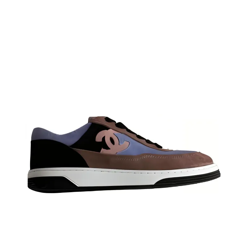 CHANEL Wear-Resistant Low-Top Skateboard Shoes Women's Purple Brown-1