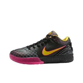Nike Zoom Kobe 4 Protro PE Cushioning Anti Slip And Wear Resistant Low Top Basketball Shoes Men's Black Pink Orange