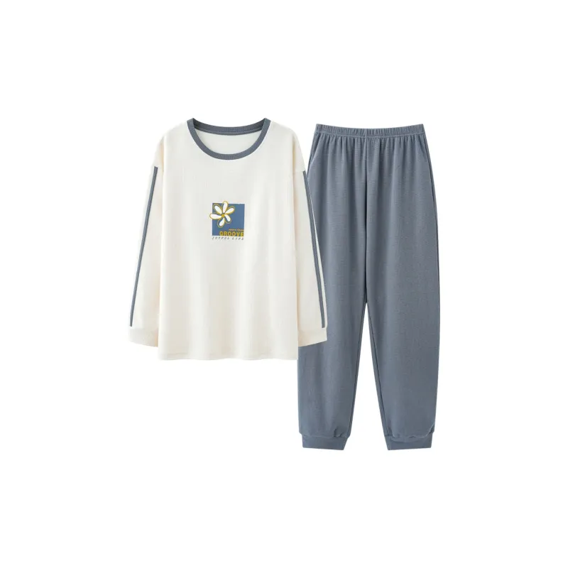 GANGSHA Pajama Set Women's White-0