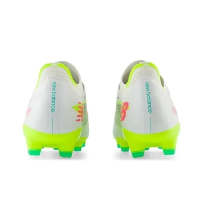 New Balance Furon V7 Anti Slip Wear Resistant Soccer Shoes Men's White-4