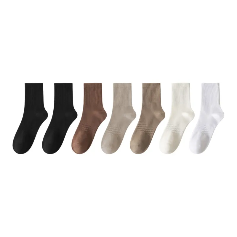 MIIOW Mid Calf Socks Men's 7 Pack-10