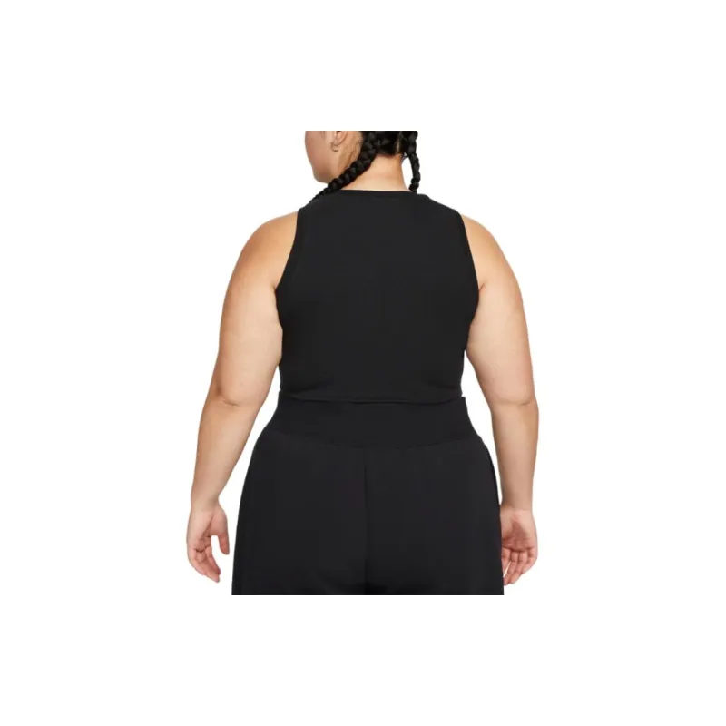 Nike Sportswear Women's Tight Cropped Mini-Rib Tank Top Sport Vests Women's Black-1