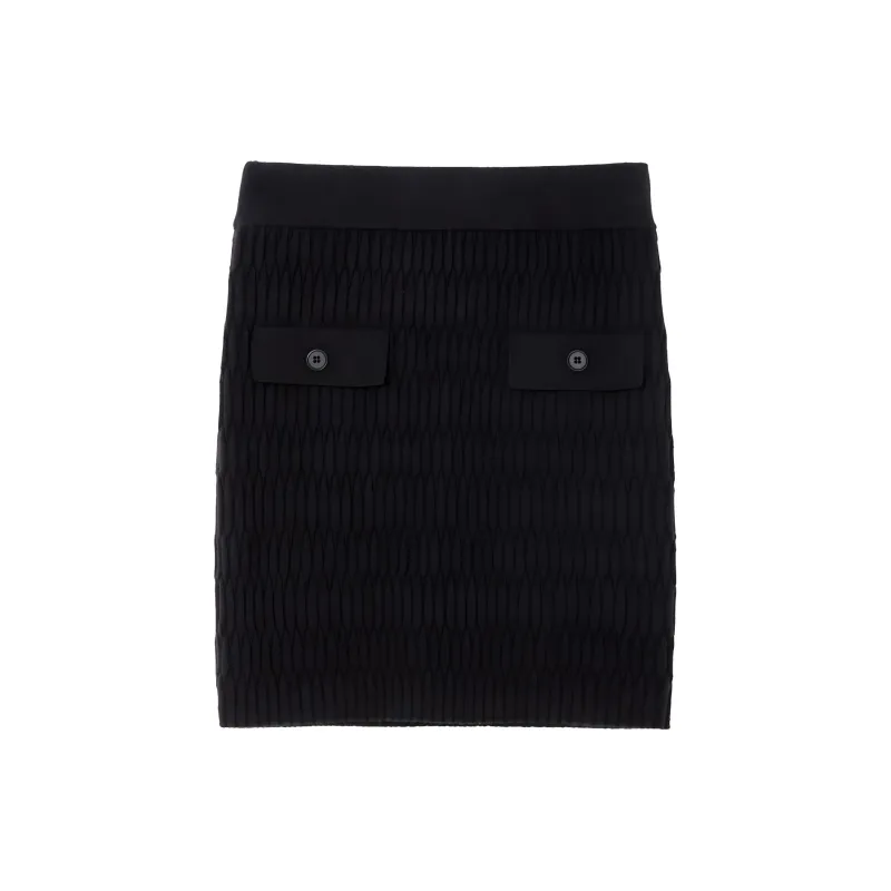 PINKO Geometric Patterned Double Flap Miniskirt-1