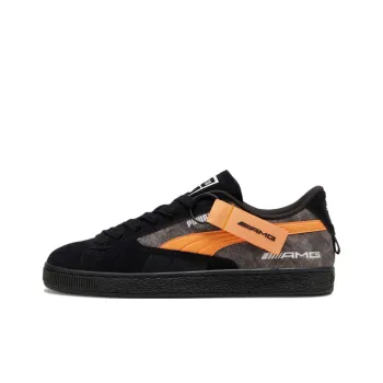 PUMA Mercedes AMG Anti Slip Wear Resistant Low Top Skateboard Shoes Unisex Black Orange