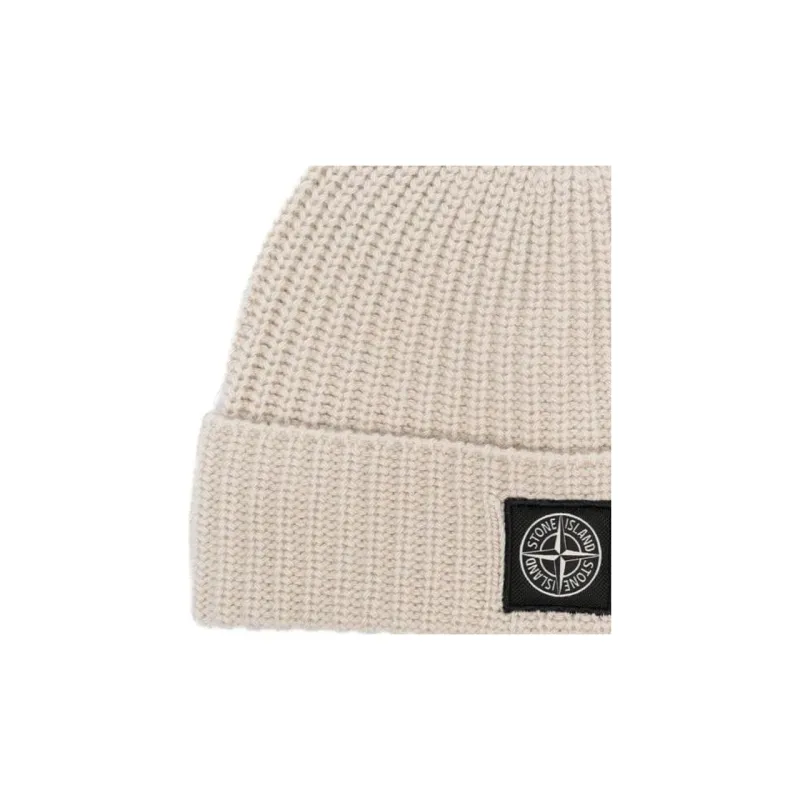 STONE ISLAND Logo Patch Beanie-1