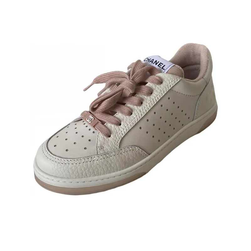 CHANEL 22P Collection Low Top Stylish Skateboarding Shoes Women's Pink White-2