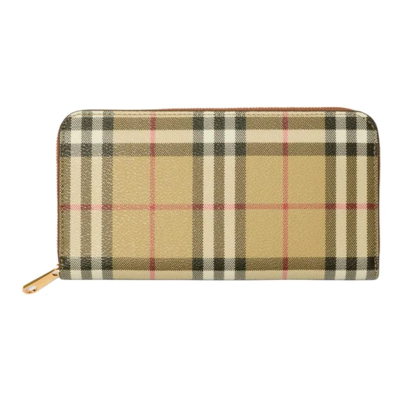 Burberry Polyurethane Wallet Women's Beige-0