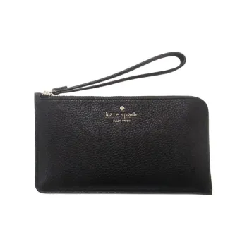 Kate Spade Eggstone Grain Leather Clutch Women's Black