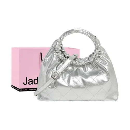 Jade En Plus Microfiber Leather Cloud Bag Handbag Shoulder Bag Crossbody Bag Medium Size Women's Black/Silver/Brown