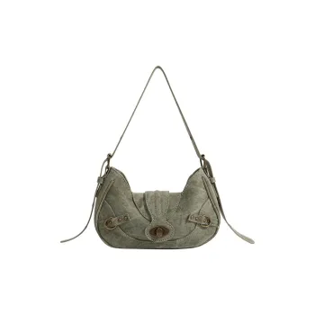 Carksky PU Shoulder Bags Handbags Regular Women's Army Green