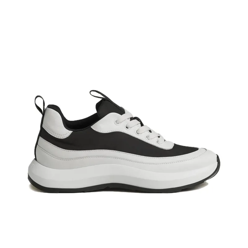 HERMES Gramme Low Top Casual Shoes Women's Black White-1