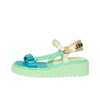 CHANEL Beach Sandals Women's Blue Green