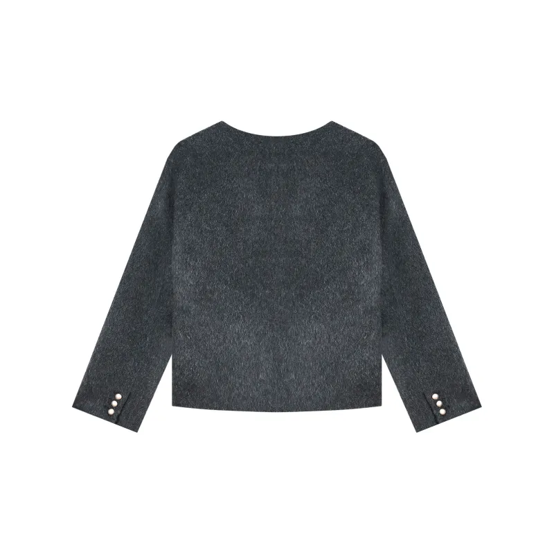 THE SEA LIFE Velvet feel Coat Women's Black Gray-1
