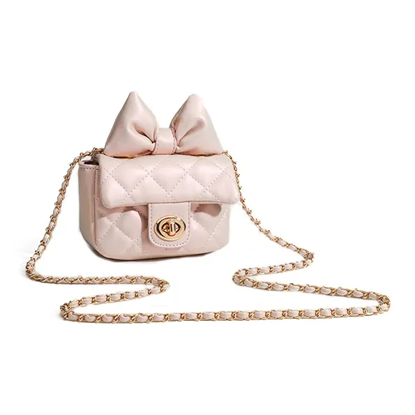 HAWA PU Chanel Inspired Diamond Pattern Mini Crossbody Bag Regular Women's Pink/Blue/White-1