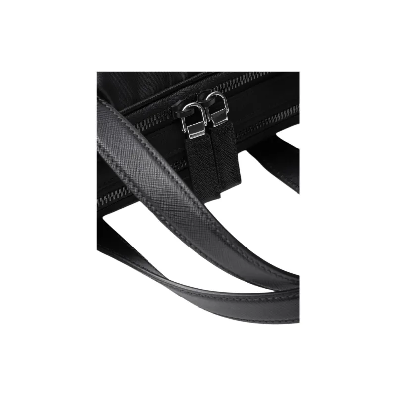 PRADA Recycled Nylon Briefcase Men's Black-5