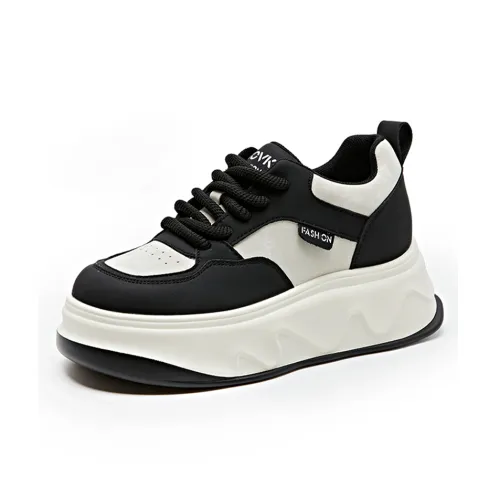 NRDROFFICIAL Skateboard Shoes Women's Low Top Black/White/Coffee