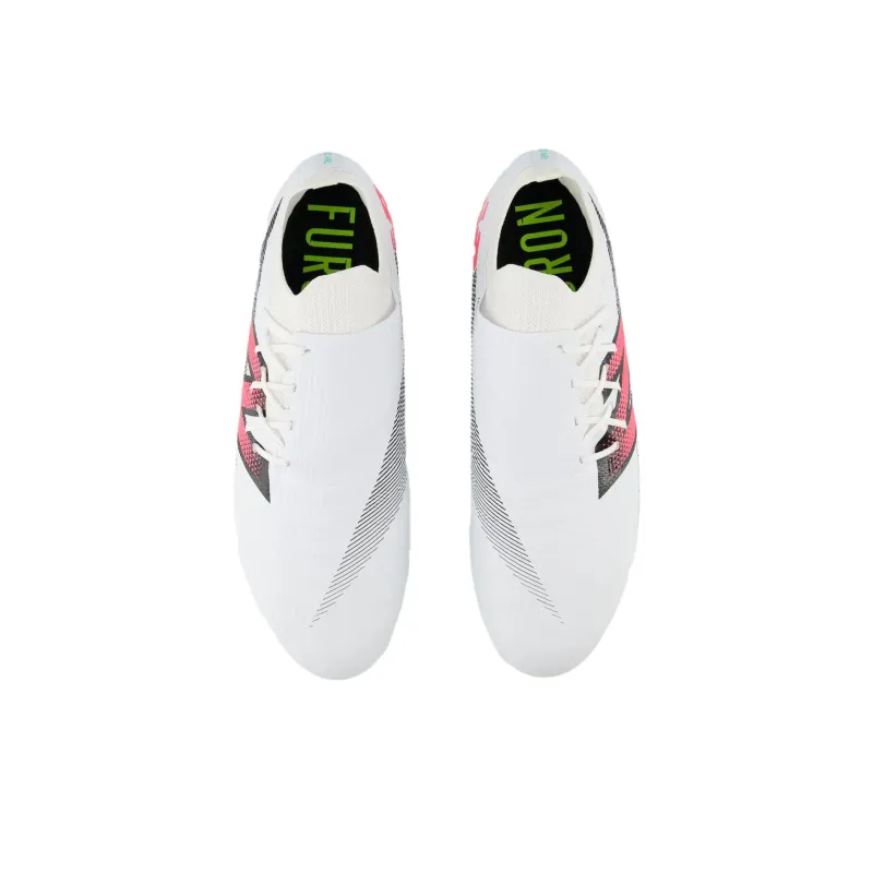 New Balance Furon V7 HG Rubber Short Studs Anti Slip Wear Resistant Soccer Shoes Unisex White-3
