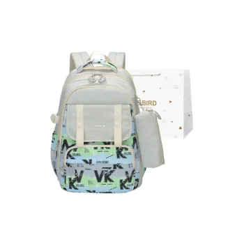 CORE BIRD Nylon Backpack Unisex Green/Orange/Blue/Black