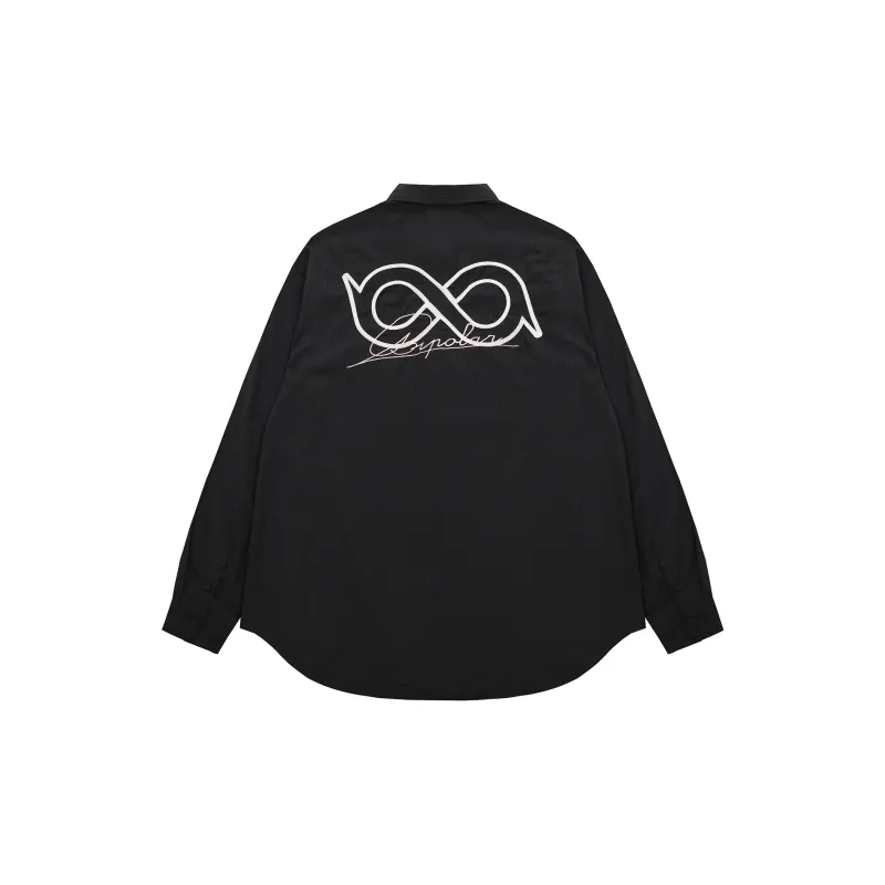 BIPOLAR Spring Autumn Men's American Vintage Hip Hop Street Style Trendy Loose Fit Couple Top Unisex Black Blue-1
