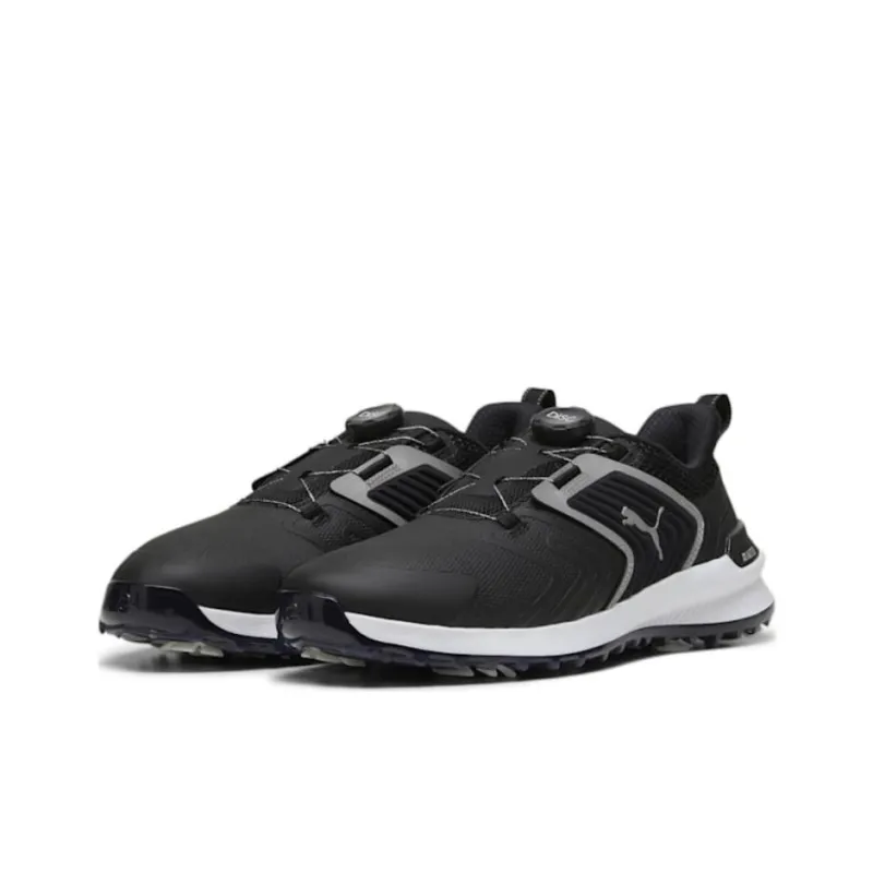 PUMA IGNITE Breathable Low Top Golf Shoes Men's Black White-2