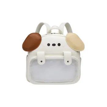 HAWA PU Artificial Leather Bonded Transparent Versatile Backpack Women's White